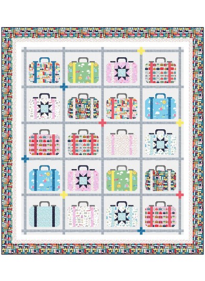 Travel Daze Quilt by Wendy Sheppard /78"x88"