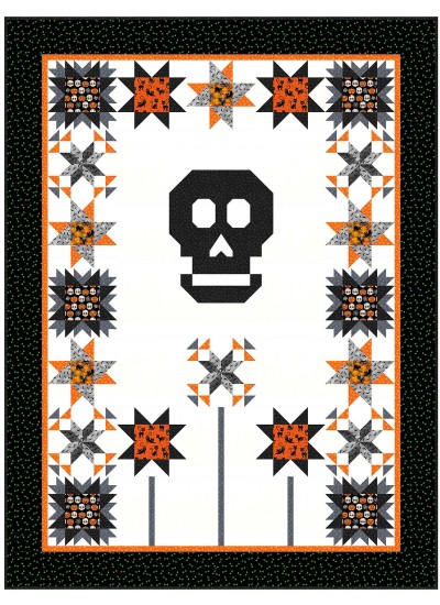 Vida y Muerte - Trick or Treat Quilt by Miss Winnie Designs 74"x98"