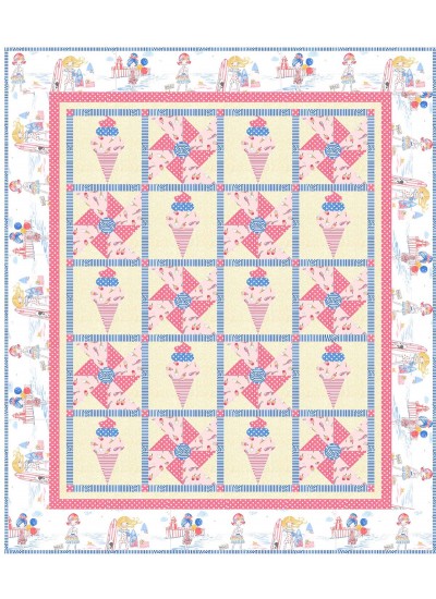 triple Scoop Quilt by Natalie Crabtree /62"x73"