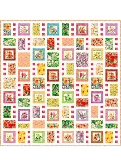 Tropicana Quilt feat. Tropical Sonata by Natalie Crabtree - free pattern available November 2026