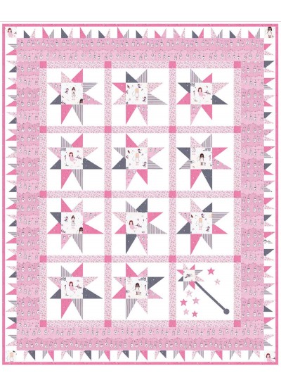 Twinkle Fairies Quilt by Marsha Evans Moore /48"x59"