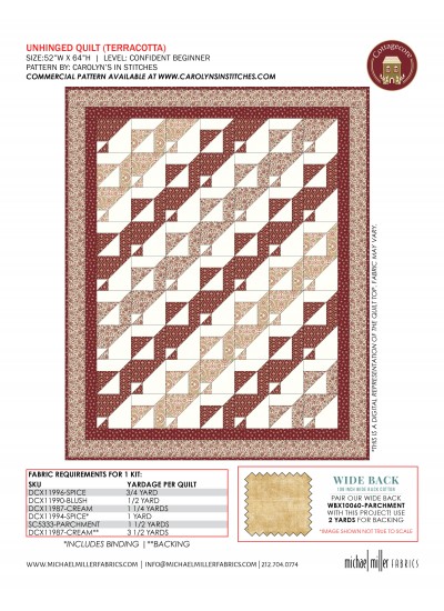 Unhinged feat. Cottagecore Terracotta by Carolyns in Stitches Kitting Guide 