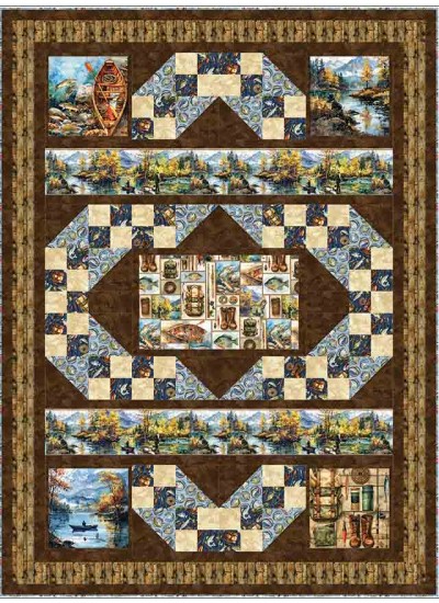 Fishing Trails Quilt feat. The Fisherman's Trail by Pine Tree Country Quilts