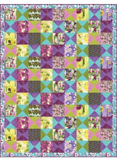 Vignette Patchwork Quilt by Heidi Pridemore  / 58x76"