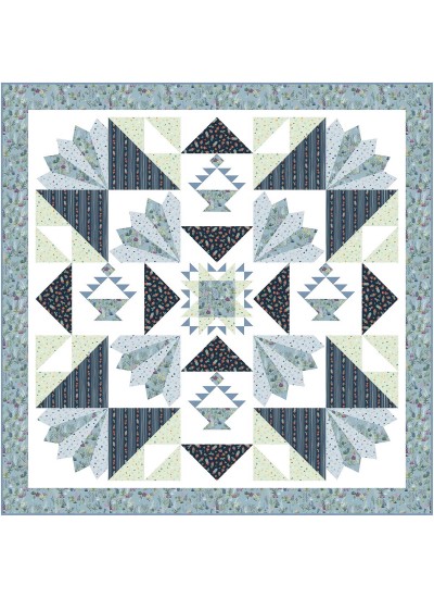 Vines & Violets Quilt by natalie Crabtree / 59"x59"
