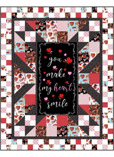 panel blast quilt vintage valentines by swirly girls design 