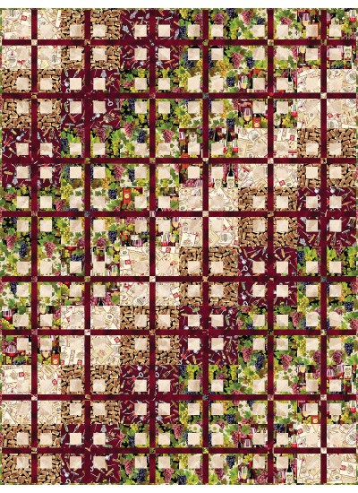 INTERSECTED  BY EVERYDAY STITCHES QUILT FEAT. VIVA VINO
