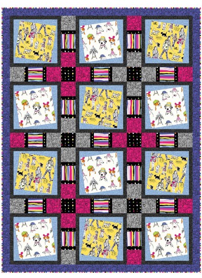 Walk around Town Quilt by Heidi Pridemore /54"x72"