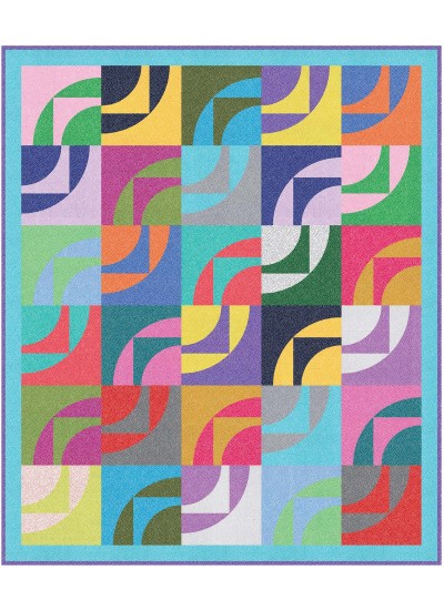 Waves of Color Quilt by heidi Pridemore /54"x64"