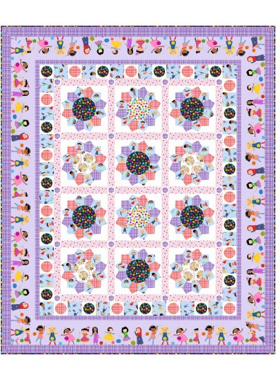 girls make the world go round quilt - we are all kinds of wonderful by marsha evans moore 