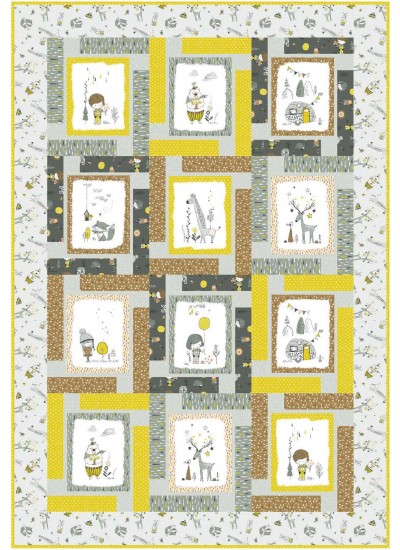 Block Talk Quilt by Swirly Girls Design /45"x66"