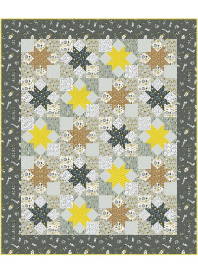 Star Struck Quilt by Swirly Girls Design /60"x72"