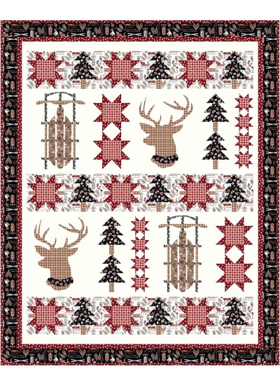 winter holiday winter solstice quilt by coach house designs /58"x72"