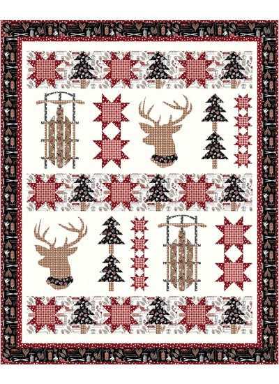 winter holiday winter solstice quilt by coach house designs /58"x72"