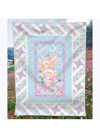 stars align wondrous woodland quilt by miss minnie designs /54"Wx72"H