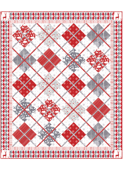 Woodland Winter Quilt by Heidi Pridemore /59x71"