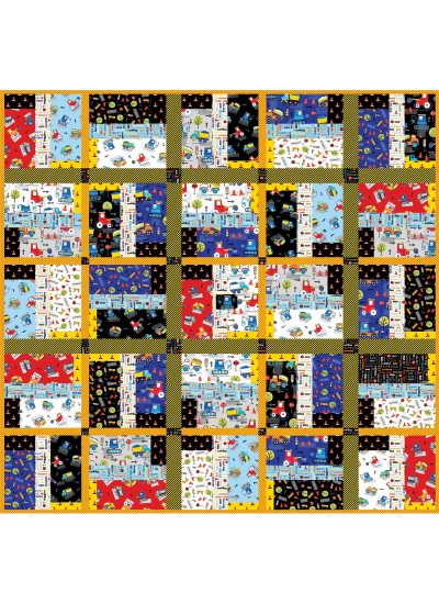 Bundle up quilt work in progress by jennifer McClanahan /56"x56" 