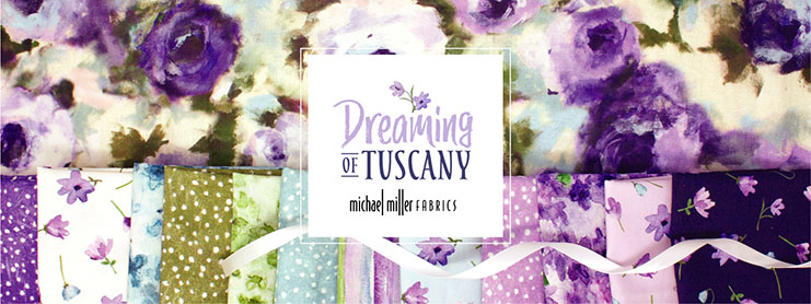 Watercolor Flowers Mauve Dreaming of Tuscany for Michael Miller Fabrics CX9266-MAUV-D